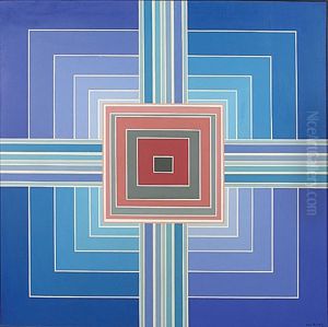 Blauw En Gele Compositie by Jean Dubois