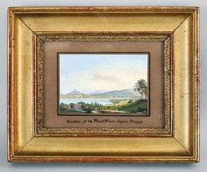 Geneve Et Le Mont-blanc Depuis Pregny by Jean Dubois