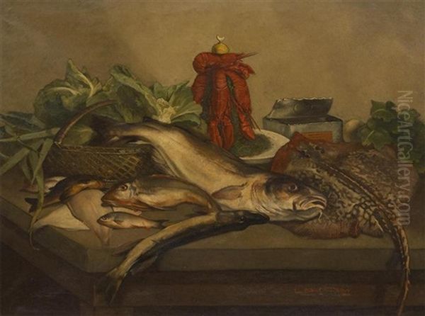 Nature Morte Aux Poissons Et Crustaces - view 1