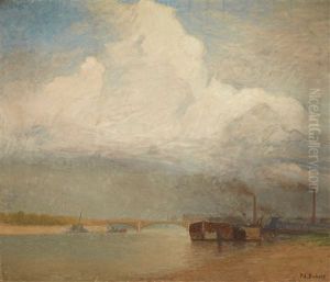 La Seine Et Le Pont De Charenton by Paul Emile Dubois