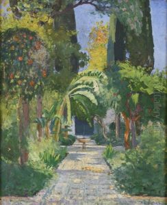 Palais De La Bahia A Marakech by Paul Emile Dubois