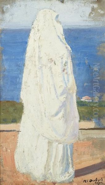 Femme D'alger En Blanc, Algerian Woman In White - view 1