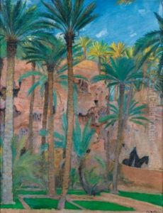 Palmeraie Dans Le Sud Algerien