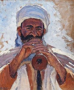 Les Musiciens, Le Joueur De Raita, Bou-saada (study)