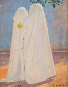 Deux Femmes Voilees by Paul Emile Dubois