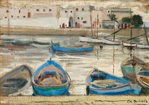 Les Barques A Alger by Paul Emile Dubois