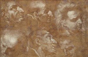 Etudes De Tetes D'hommes D'apres Les Maitres Anciens (study) Etudes De Tetes D'hommes D'apres Les Maitres Anciens (study)