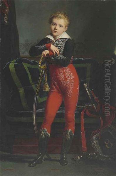 Portrait Of Achille Deban De Laborde (1808-1888), Later Baron Dedeban De Laborde, Full-length, With The Medal Of The Legion D'honneur - view 1