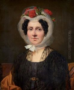 Portrait De Femme Au Fichu Pique De Fleurs