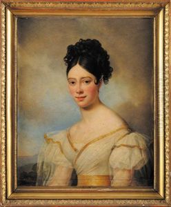 Portrait De Jeune Femme A La Robe Blanche