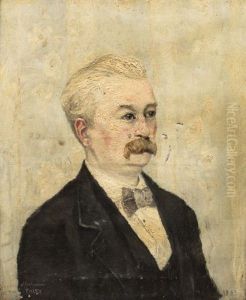 Portrait D'homme A La Moustache (grand Pere Famille Boucher) Portrait D'homme A La Moustache (grand Pere Famille Boucher)
