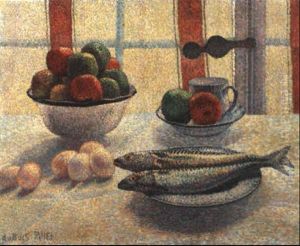 Nature Morte Aux Fruits Et Poissons