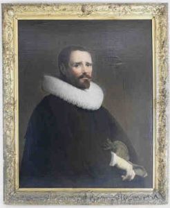 Portrait Of A Gentleman, Half Length Wearing A White Ruff And A Black Cape