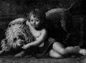 Enfant Allonge Aupres D'un Caniche Enfant Allonge Aupres D'un Caniche