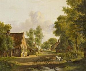 Hollandische Dorfstrase by Pierre Louis Dubourcq