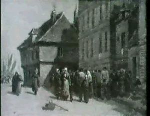 Le Marche Aux Poissons A Honfleur by Alexandre Dubourg