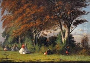 Crinolines Dans Le Parc