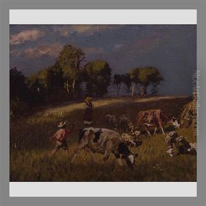 Children As Shepherds by Nikolai Nikanorovich Dubovskoy