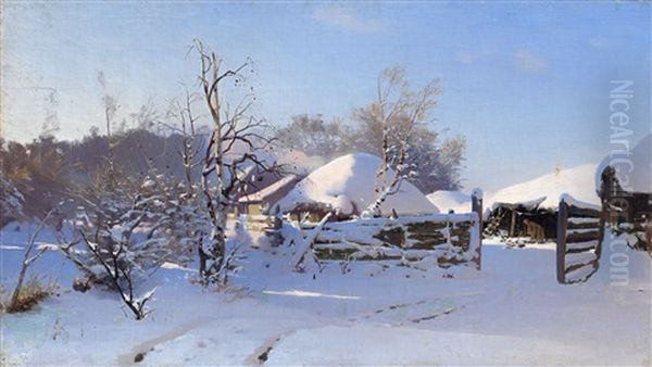 Winter Scene In A Village - view 1
