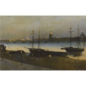 Saint Petersburg At Night by Nikolai Nikanorovich Dubovskoy