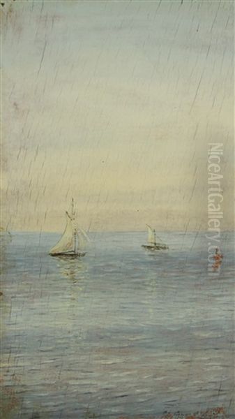 Sailboats At Sea - view 1