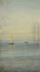 Sailboats At Sea by Nikolai Nikanorovich Dubovskoy