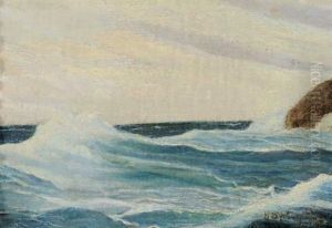 Vagues Sur Les Rochers by Nikolai Nikanorovich Dubovskoy
