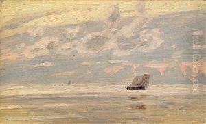 Sailing Boat At Dusk by Nikolai Nikanorovich Dubovskoy