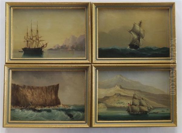Lot Of 4 Marine Paintings - view 1