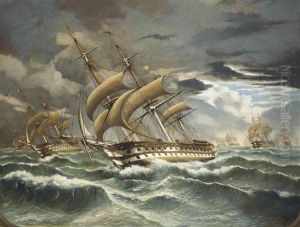 A Squadron Of French Warships On Their Way To Join The Allied Fleet During The Crimean Campaign (1854-56)