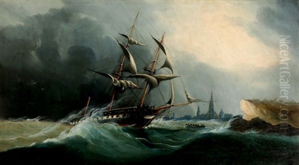 Segelschiff Auf Bewegter See - view 1