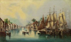 Vor Anker Liegende Kriegsschiffe