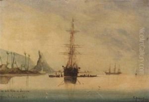 French Ironclads Lying Off Rio De Janeiro