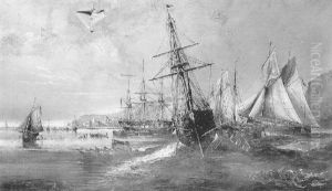 Bateau Sur La Greve by Cheri Francois Marguerite Dubreuil
