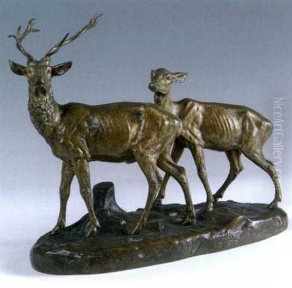Cerf Et Biche - view 1
