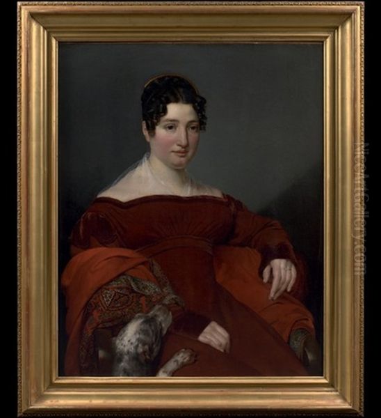 Portrait De Femme Et De Son Chien - view 1