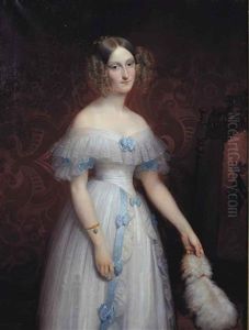 Portrait De Stephanie De Pomereu (1819-1855), Vicomtesse De Talleyrand