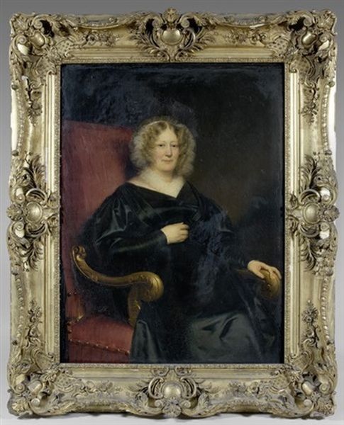 Portrait De La Marquise Douairiere De Croix, Nee Eugenie De Vasse, Epouse De Charles-lidwine, Marquis De Croix - view 1