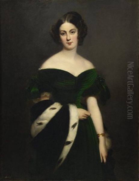 Portrait De Femme A La Robe Verte - view 1