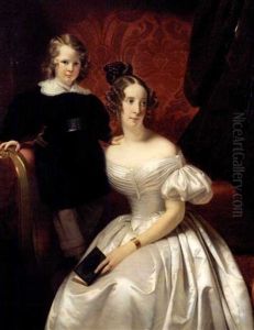 Portrait Of Lady Menuhin's Grandfather And Great Grandmother