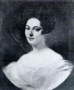 Portrait De Madame Plantain by Claude-Marie Dubufe