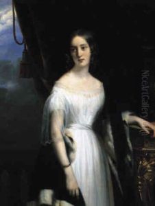 Portrait De La Princesse De Beauvau, Nee Comtesse De Komar by Claude-Marie Dubufe