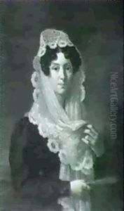 A Portrait Of A Lady by Claude-Marie Dubufe