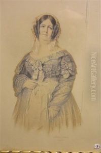 Portrait D'adelaide De Narbonne-nara, Comtesse De Rambuteau by Edouard Louis Dubufe