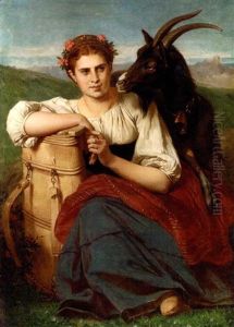 The Goat Girl by Edouard Louis Dubufe