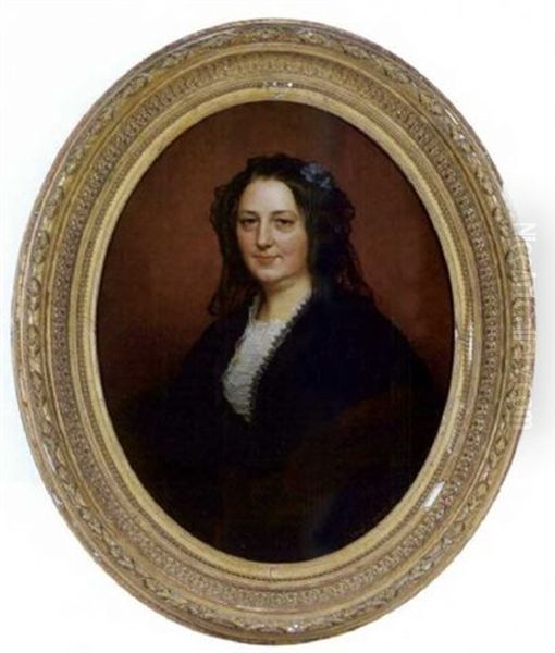 Portrait De Dame En Noir (marie Breton, Epouse Du Docteur Edouard Cruveilhier) - view 1