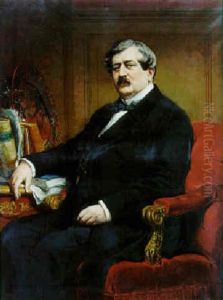 Portrait Du Baron Achille Seilliere A Son Bureau