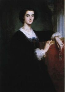 A Portrait Of A Lady by Edouard Louis Dubufe