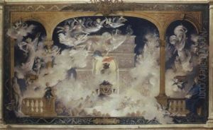 Esquisse Pour La Trinite Poetique: L'apotheose De Victor Hugo by Edouard-Marie-Guillaume Dubufe
