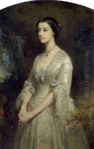 Portrait De Marie De Bonneval, Duchesse De Cadore by Edouard Dubuffe